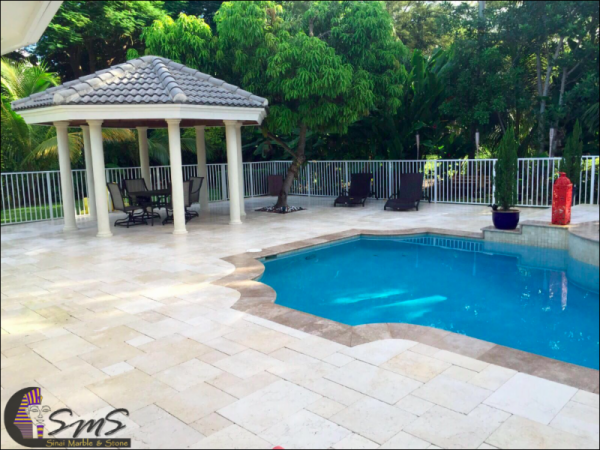 Galala Cream French Pattern Tumbled Paver