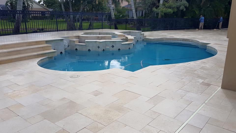 Galala Cream French Pattern Tumbled Paver