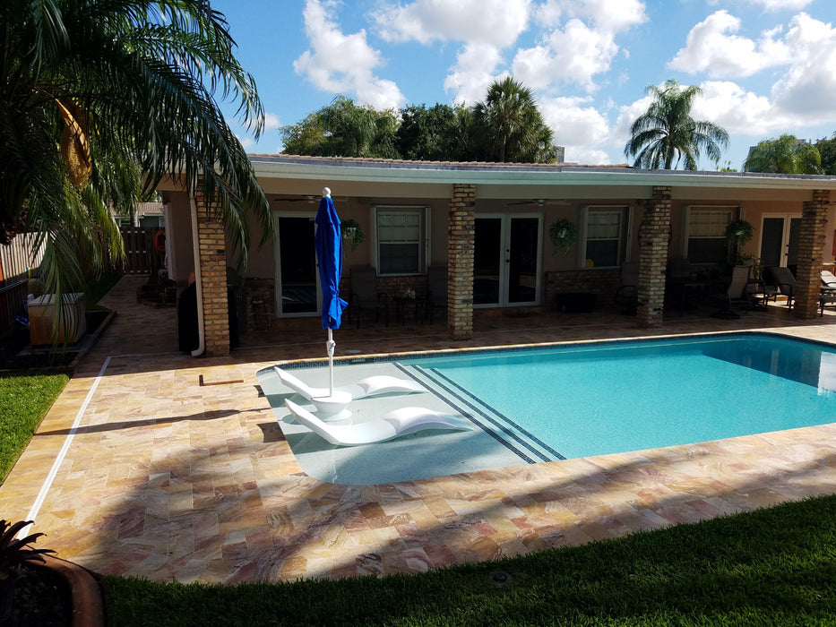 Autumn Blend Travertine French Pattern Tumbled Paver