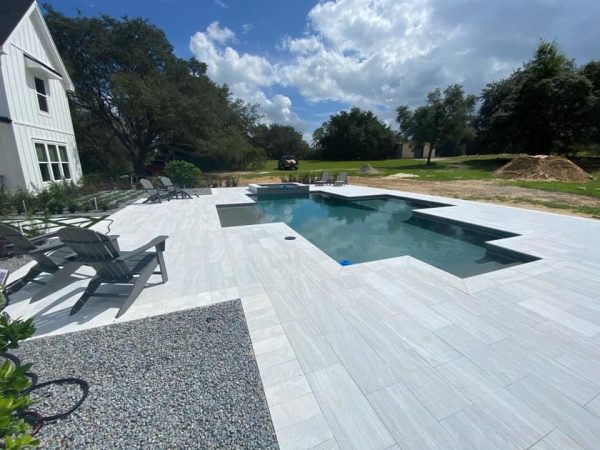 Bianco White Vein Cut French Pattern Sandblasted Brushed Paver