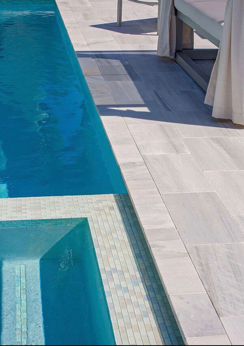 Bianco White Marble 16 X 24 Sandblasted and Brushed Paver