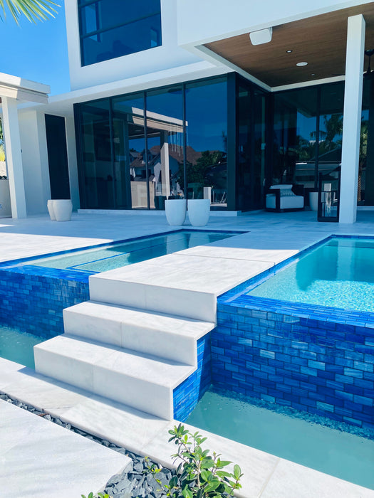 Bianco White Marble 6 X 12 Sandblasted and Brushed Paver