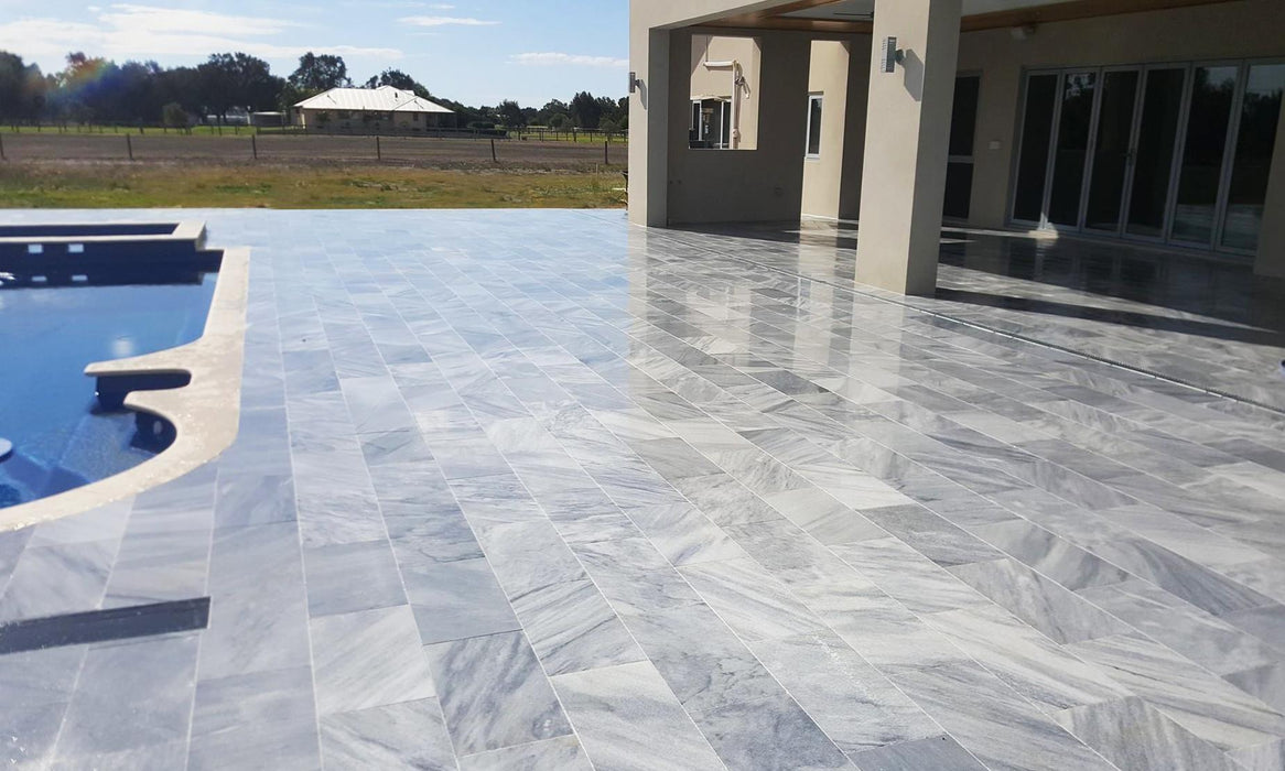 Carrera Marble 12 x 24 Tumbled Paver