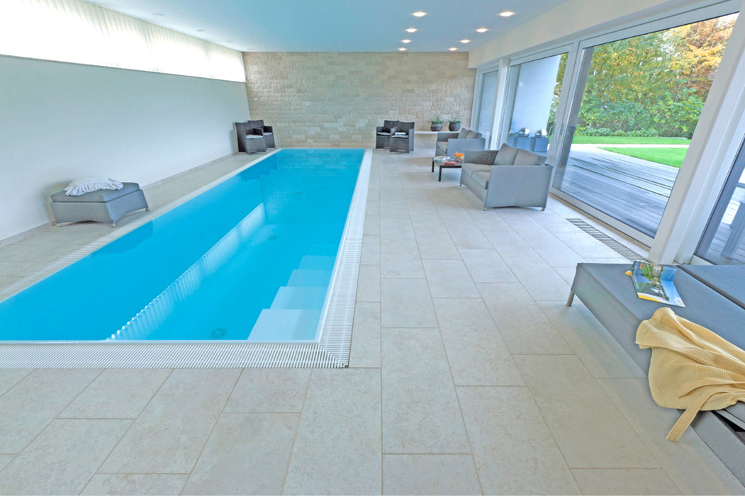 Crema Bella French Pattern Leathered Paver