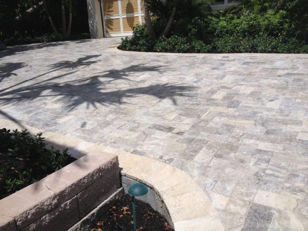 Silver Travertine 6 x 12 Tumbled Paver