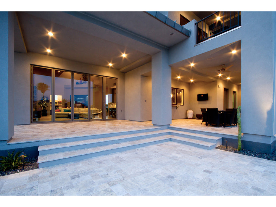 Silver Travertine 6 x 12 Tumbled Paver