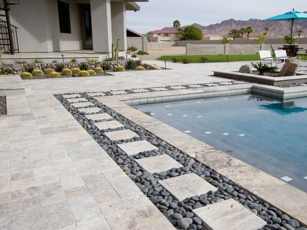 Silver Travertine 6 x 12 Tumbled Paver