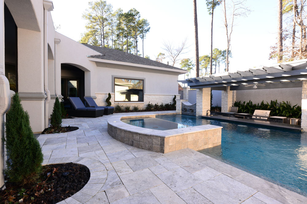 Silver Travertine 6 x 12 Tumbled Paver
