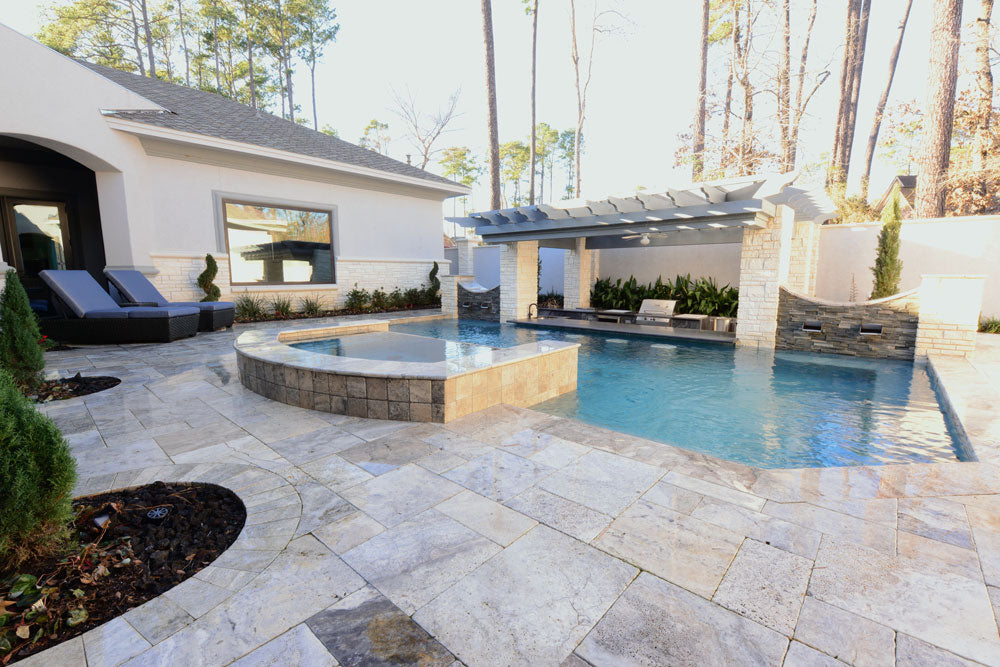 Silver Travertine 6 x 12 Tumbled Paver