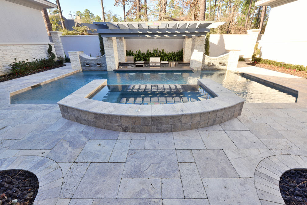 Silver Travertine 6 x 12 Tumbled Paver