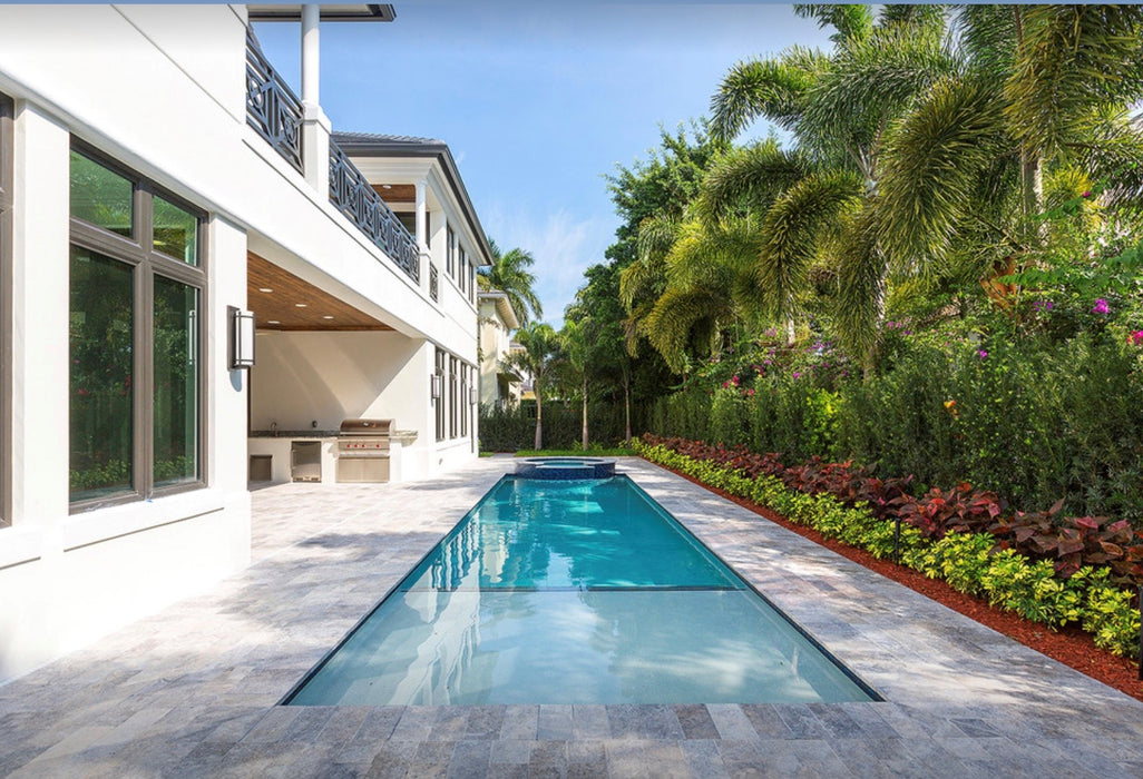 Silver Travertine 6 x 12 Tumbled Paver