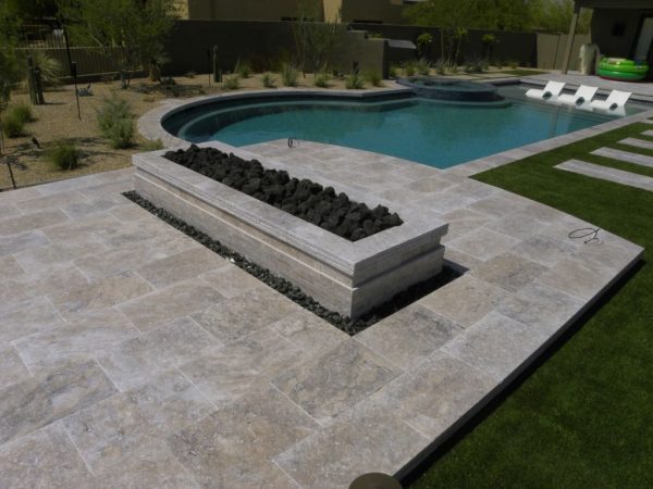 Silver Travertine 6 x 12 Tumbled Paver
