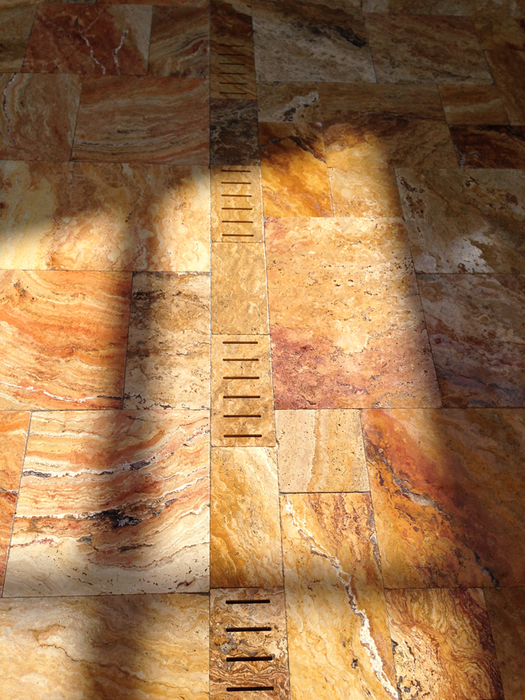 Autumn Blend Travertine French Pattern Tumbled Paver