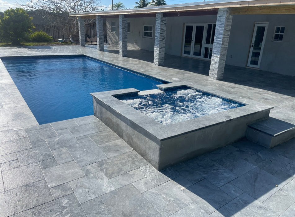 Gray Blue Tahoe 6 x 12 Sandblasted Paver