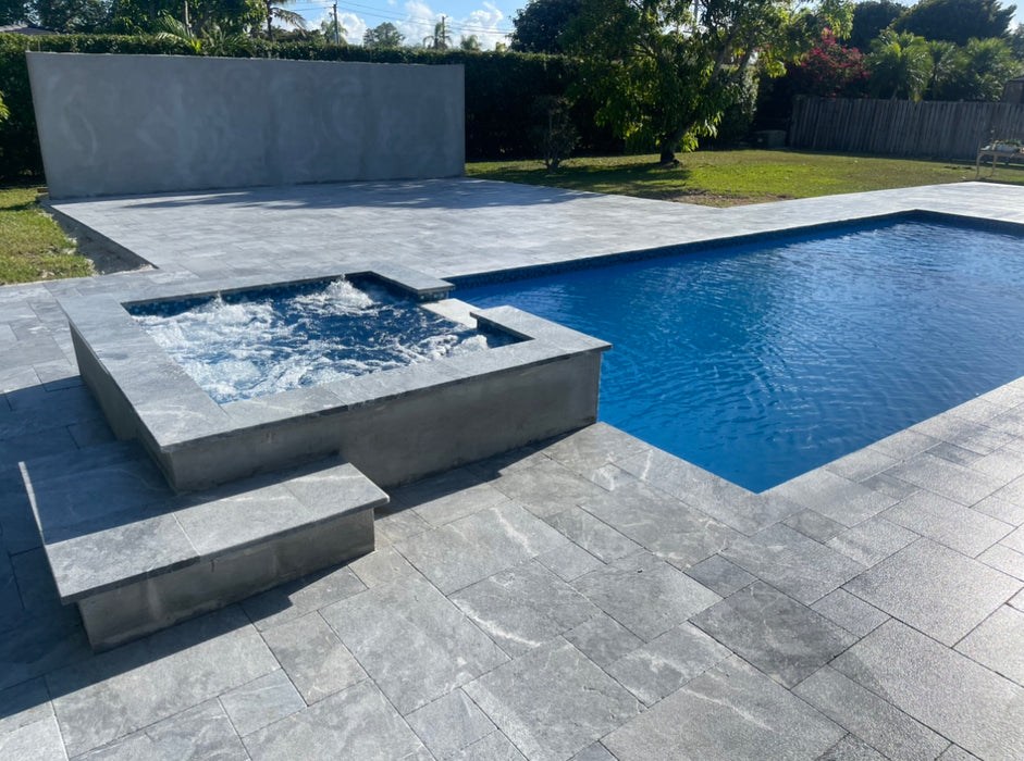 Gray Blue Tahoe 6 x 12 Sandblasted Paver