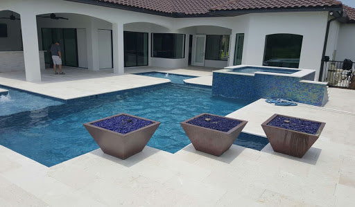White Sea Shell Limestone French Pattern Tumbled Paver