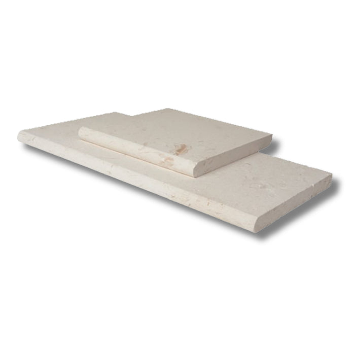 White Sea Shell 12 x 24 Tumbled Pool Coping